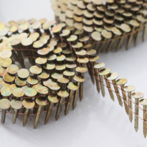 Clous de toiture en fer électrogalvanisé à tige lisse de <span class=keywords><strong>1</strong></span> <span class=keywords><strong>1</strong></span>/<span class=keywords><strong>4</strong></span> po, à tête large et pointe acérée, pour tuiles (qualité bricolage) - Product Image 2