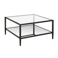Table basse en verre moderne pour salon, table centrale carrée