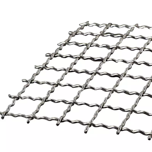 圧着ワイヤメッシュ<span class=keywords><strong>304</strong></span> 316ステンレス鋼スクエアメッシュ溶接ワイヤメッシュロールパーチャー1.3-50mm - Product Image 1