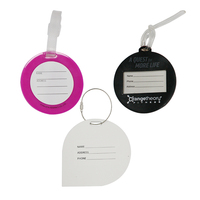 Étiquette de bagage écologique en silicone pvc souple