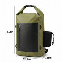 Nouveau sac étanche pliable à fermeture roll-top de grande capacité 30L, sac de transport en PVC 500D, sacs de rangement extérieurs toutes saisons, sac à dos, canoë