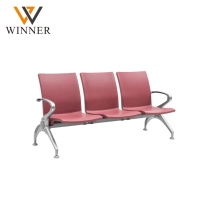 Chaises d'attente en métal sur mesure pour hôpitaux, écoles, aéroports et cliniques, 2 à 5 places, design moderne, vente en gros