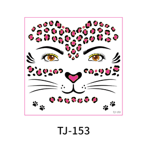 New Design Waterproof Leopard Inks Metallic Face Makeup <b>Temporary</b> <b>Tattoo</b> Stickers - Product Image 3