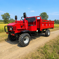 Truk Mini Dump 4X4 Diesel Traktor Kargo Pertanian Truk Kebun Truk Dump Pertanian Kecil 4x4 Kondisi Baru Setir Kiri