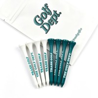 Tee de golf en bois peint, impression sérigraphique personnalisée, souvenir de club de golf, approvisionnement en gros, léger, écologique, durable