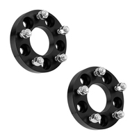Entretoises de roue forgées sur mesure en aluminium 6061-T6 NOIR, 4 pièces, 2 po, 5x4.5, centrées sur le moyeu, 1/2"x20 pour Jeep Liberty Grand Cherokee (Compatible avec : Ford Ranger)