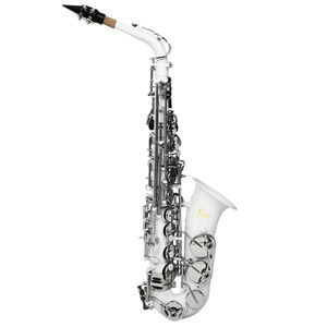 <span class=keywords><strong>SLADE</strong></span> Blanc Eb Tone <span class=keywords><strong>Sax</strong></span> Instrument de Musique Usine En Gros OEM ODM Laiton Argent Clés Pas Cher Saxophone <span class=keywords><strong>Alto</strong></span> Avec Étui - Product Image 1