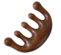Peigne en bois Gua Sha avec logo personnalisé 100% naturel avec manche en bois brosse à cheveux personnalisée