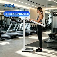 Timbangan Tinggi Badan Ultrasonik Layar LCD LED Penganalisis Lemak Tubuh BMI Pusat Kebugaran Gym Struktur Baja Printer Thermal OEM