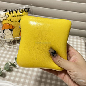Yellow Square TPR Bread Butter Squishy Slow Rising 14cm Soft Toy Stress Balls Stress Relief Fidget Toys ADHD Party 14+ - Product Image 6