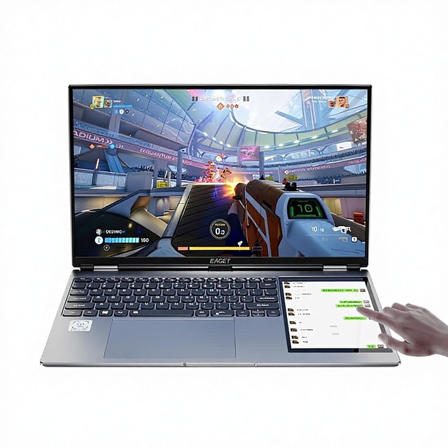 New AI Dual Screen 360 Flip Touch Handwriting Compatible Ultra Thin Secondary Screen High Density Battery SSD Windows