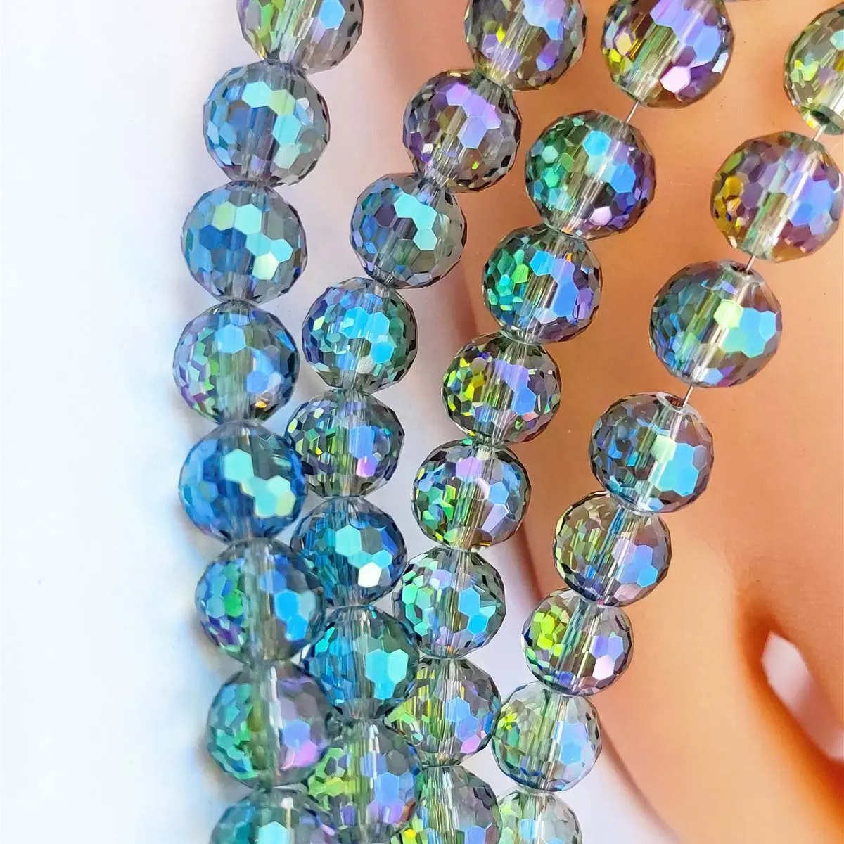 Hot Selling DIY 12 MM 96 cut faceted round beads crystal glass ball beads for Jewelry Making hand make beads