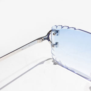 <span class=keywords><strong>2026</strong></span>年ホットセール、パーソナルカスタム装飾タイプのリムレス高級サングラス、ブルーカラー、女性と男性向け - Product Image 2