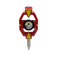 Nouveau Lanson P-03B Rouge Remplacement du revêtement prismatique Argenté Constant +17,5 mm Mini pointe de prisme pour station totale K9 Verre+Plastique 1/4