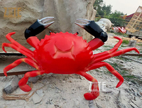 Statue de crabe en fibre de verre de grande taille pour décoration extérieure