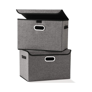 Household Items High Quality Foldable Fabric Storage Boxes Bins With Lid For Dress Clothes Toy storage