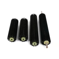 Rouleau de brosse de nettoyage en nylon de qualité industrielle, noir, avec logo personnalisé, OEM, taille et longueur des poils personnalisables