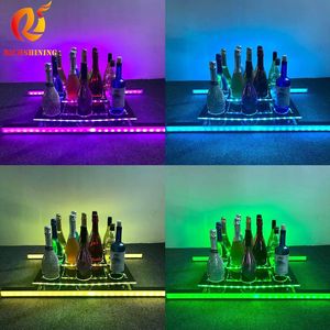 RICHSHINING Présentateur de 10 bouteilles de <span class=keywords><strong>champagne</strong></span> vin LED Refroidisseur acrylique de grande capacité avec affichage LED pour boîte de nuit et fête - Product Image 2