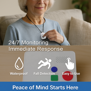 Người giám hộ cho người cao niên sống một mình, không thấm nước SOS khẩn cấp Mặt dây chuyền với tự động rơi phát hiện, sức khỏe và an toàn màn hình cho người cao tuổi - Product Image 4