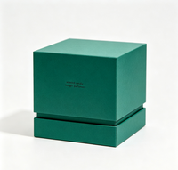 Boîte cadeau rigide vert émeraude mat avec fermeture magnétique, matériaux recyclés, couvercle/base en papier de qualité supérieure pour parfums, cosmétiques, fêtes