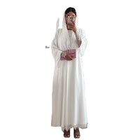 Abaya élégante pour femme avec broderies florales, turban, patchwork, dentelle et manches longues, cape extérieure incluant un foulard