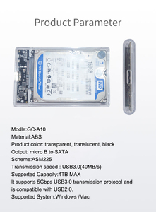 Taşınabilir <span class=keywords><strong>2</strong></span>.5 inç sabit disk muhafaza usb3.0 sata <span class=keywords><strong>2</strong></span>.5 hdd durumda SATA harici HDD muhafaza kılıfı - Product Image 5
