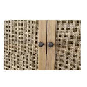 Buffet à 2 portes en bois naturel avec décoration en rotin pour la cuisine, la salle à manger et la chambre - Meubles pour la maison - Product Image 5