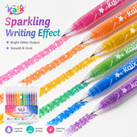 Stylo gel pailleté haute capacité KAIX, 1,0 mm, grand tube d'encre, pour bullet journaling