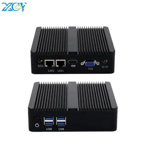 XCY 미니 PC N4100 8GB DDR4 듀얼 LAN 듀얼 스크린 USB 3.0 4K 미니 컴퓨터