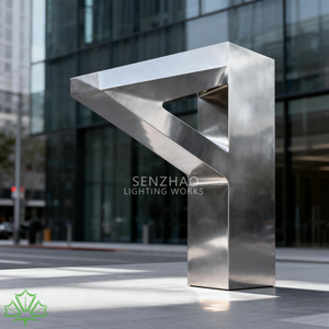 Senzhao - Escultura de Metal para Decoración de Parques al Aire Libre, Diseño Abstracto Moderno - Product Image 3