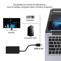 Hub Multipuerto USB 3.0 de 4 Puertos Xput Premium, Adaptador de Sincronización de Datos de Alta Eficiencia, Estación de Acoplamiento Ultrafina Tipo C para Laptop HDTV PVC