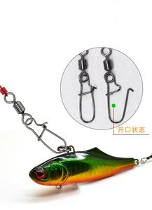 Accesorios Pesca Rolling Swivel Kalastus Conector de aparejos de pesca Pescador Swivel con seguro Snap - Product Image 6
