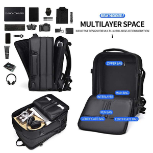 New Wholesale Expandable Custom Oxford Waterproof <strong>Backpack</strong> USB Eco-Friendly Large-Capacity Multifunctional Hiking Business - Product Image 3