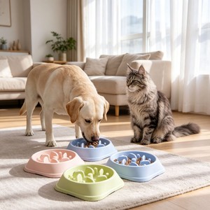 Comedero Lento para Perros de Plástico Impreso Personalizado, Plato Cuadrado para Alimentar Mascotas, para Gatos y Perros - Product Image 5