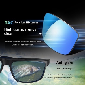 Lunettes <span class=keywords><strong>de</strong></span> pêche polarisées HISTAR avec protection UV, résistantes au vent, détection <span class=keywords><strong>de</strong></span> flottabilité pour <span class=keywords><strong>la</strong></span> pêche au leurre, modèle THSD-WSCDYJ - Product Image 4