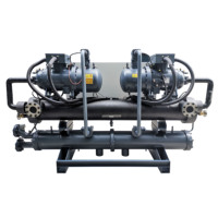 Compresseurs à vis 120HP Refroidisseur refroidi à l'eau Capacité de refroidissement 400KW Machine de réfrigération