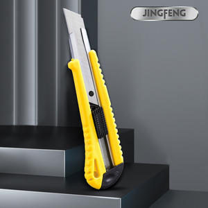 Jingfeng <b>Utility</b> <b>Knife</b> Yellow Plastic Handle 0.4mm Blade Craft Paper Cutter Manual Retractable Blade For DIY Cutting - Product Image 2