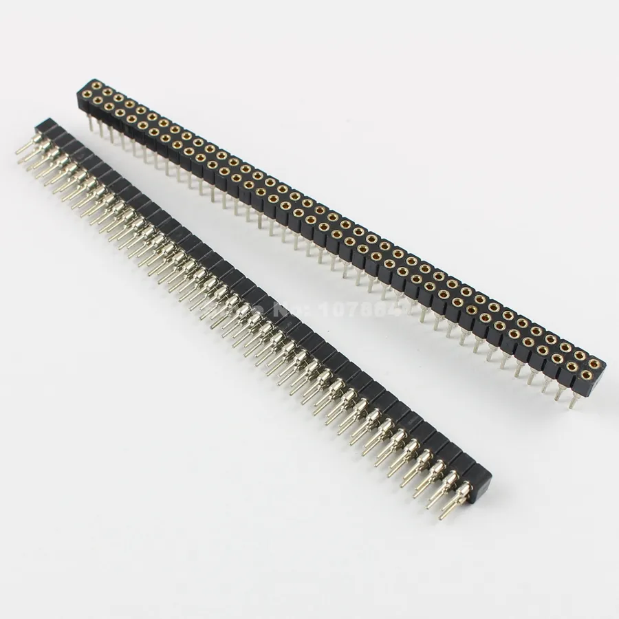 2mm 2.0mm Pitch timah Panel PCB IC bisa pecah 2x40 Pin 2*40P Strip soket Header lurus