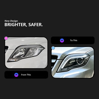 Pour Mercedes-Benz GLK, ensemble de phares à LED de style OEM 12V 55W avec lentilles à double faisceau et clignotants