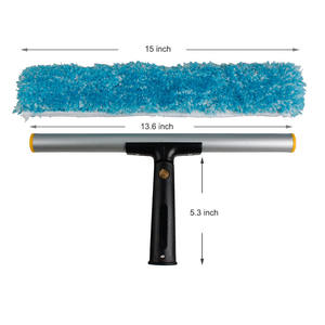 Nettoyeur <span class=keywords><strong>de</strong></span> <span class=keywords><strong>vitres</strong></span> professionnel pivotant pour le nettoyage des fenêtres résidentielles et commerciales avec poignée en aluminium en forme <span class=keywords><strong>de</strong></span> T - Product Image 2