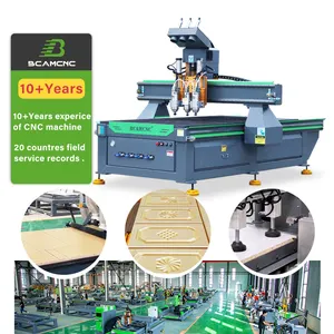 china muliti head cnc router cnc router with 3 heads for wood decoration head sculpture