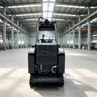 Mini Skid Steer Loader Pabrik Cina, Mini Track Skid Steer Loader dengan Bucket 0.15m3 untuk Renovasi Halaman