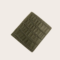 Portefeuille bifold en cuir véritable à motif crocodile de luxe pour homme, logo personnalisé, blocage RFID, cadeau d'entreprise haut de gamme Boman