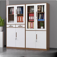 Armoire de classement en acier avec porte vitrée et serrure, armoire de classement en fer, armoire de classement de documents, armoire d'archives