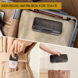 Mini caja <span class=keywords><strong>de</strong></span> medicina portátil Gujia, caja <span class=keywords><strong>de</strong></span> almacenamiento <span class=keywords><strong>de</strong></span> pastillas <span class=keywords><strong>de</strong></span> plástico desmontable con diseño dividido para viajes semanales y almacenamiento <span class=keywords><strong>de</strong></span> vitaminas - Product Image 5