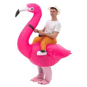 Robe drôle taille adulte carnaval sauter costume Costumes unisexe <span class=keywords><strong>flamant</strong></span> <span class=keywords><strong>rose</strong></span> Costumes gonflables pour cadeau de Festival actif - Product Image 2