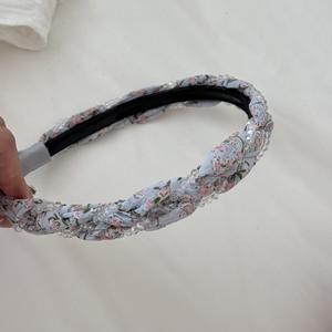 Serre-tête élégant en perles de cristal tressé, accessoires capillaires raffinés pour femmes, mariage - Product Image 6