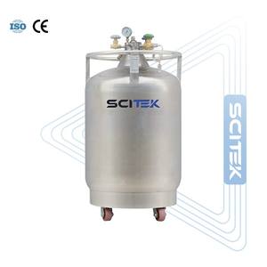 ถังบรรจุไนโตรเจนเหลว SCITEK พร้อมดีไซน์คอถังที่เป็นเอกลักษณ์  หน้าจอแสดงระดับ  วาล์วโซลินอยด์  ถังสแตนเลส - Product Image 4