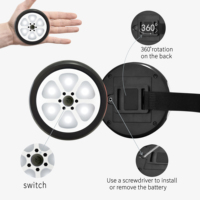 Nouvel arrivage Lampes LED pour vélo et poussette Lampes de landau intelligentes avec feux d'avertissement de sécurité Lampes de PRAM d'extérieur alimentées par batterie
