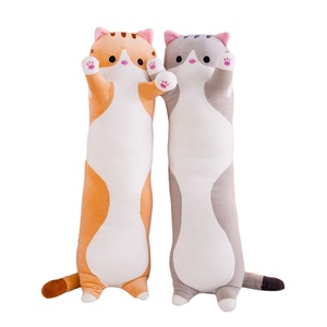 Kawaii Long <b>Cat</b> Kitten <b>Plush</b> Pillow Stuffed Animals Toys Doll <b>Cat</b> <b>Plush</b> Pillow - Product Image 1